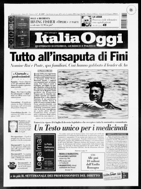 Italia oggi : quotidiano di economia finanza e politica